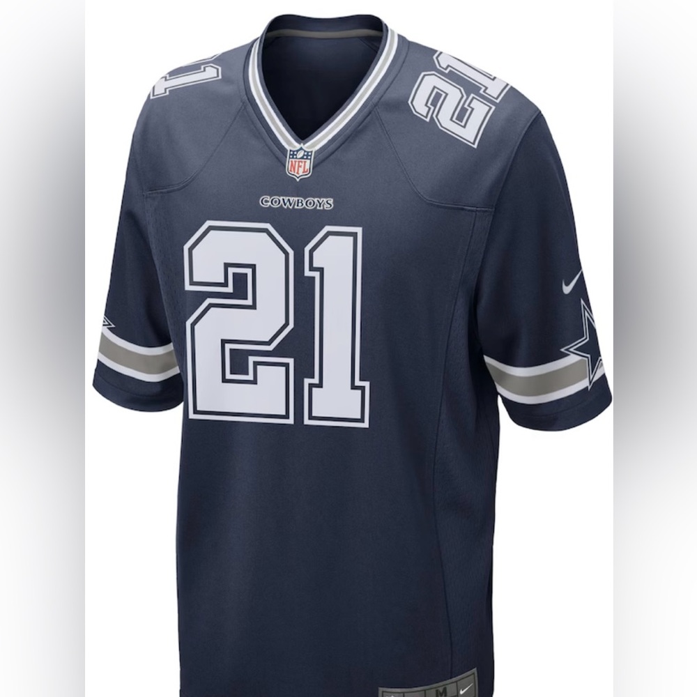 Ezekiel Elliott Dallas Cowboys On Field Mens XXL Nike Game Blue Jersey